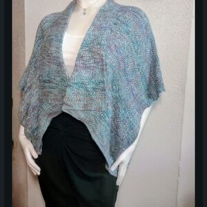 Spring Colors Lightweight (Pink & Blue) Women's Sweater Shrug
